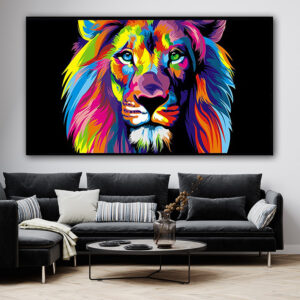 Tableau Lion Pop-Art