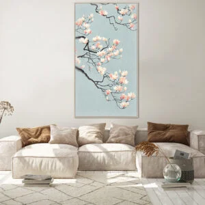 Tableau Cerisier Japonais Bleu