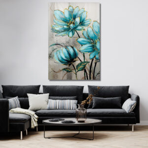 Tableau Fleur Bleu