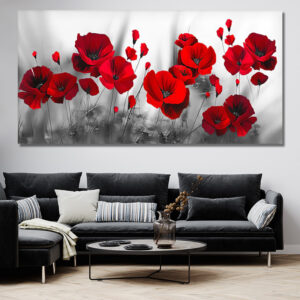 Tableau Fleur Rouge