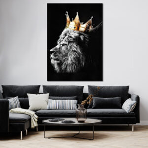 Tableau Lion Avec Couronne