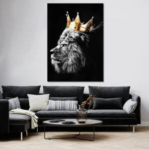 Tableau Lion Avec Couronne
