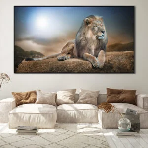 Tableau Lion Blanc