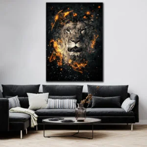 Tableau Lion Doré