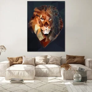 Tableau Lion Origami