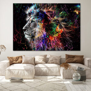 Tableau Lion Street Art