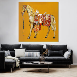 Peinture Cheval Orange