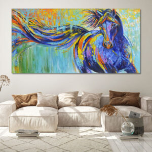 Tableau Cheval Abstrait