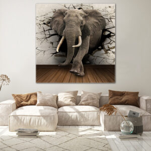 Tableau Éléphant 3D
