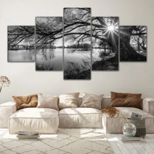 Tableau Arbre Noir Et Blanc