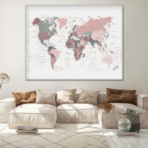Tableau Carte Du Monde Moderne