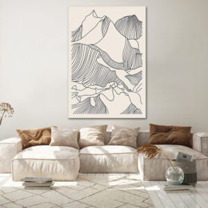 Tableau Montagne Design Géométrique