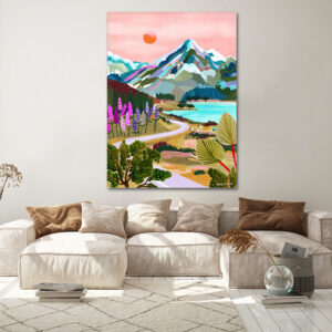 Tableau Peinture Paysage Montagne
